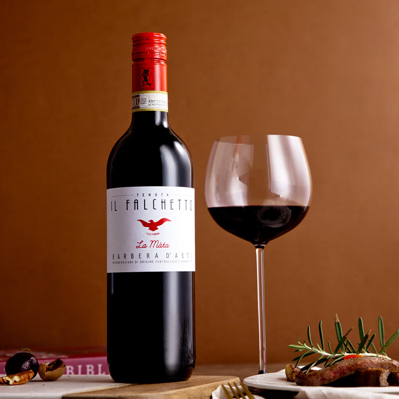 法尔凯特意大利原瓶进口单一园docg进口红酒法儿凯特小鹰阿斯蒂巴贝拉