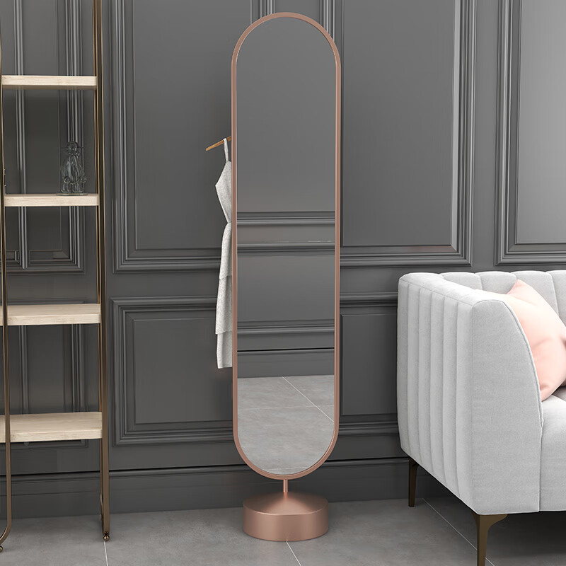 安尔雅(anerya)全身落地式穿衣镜家用卧室ins风360度可旋转立体更试衣