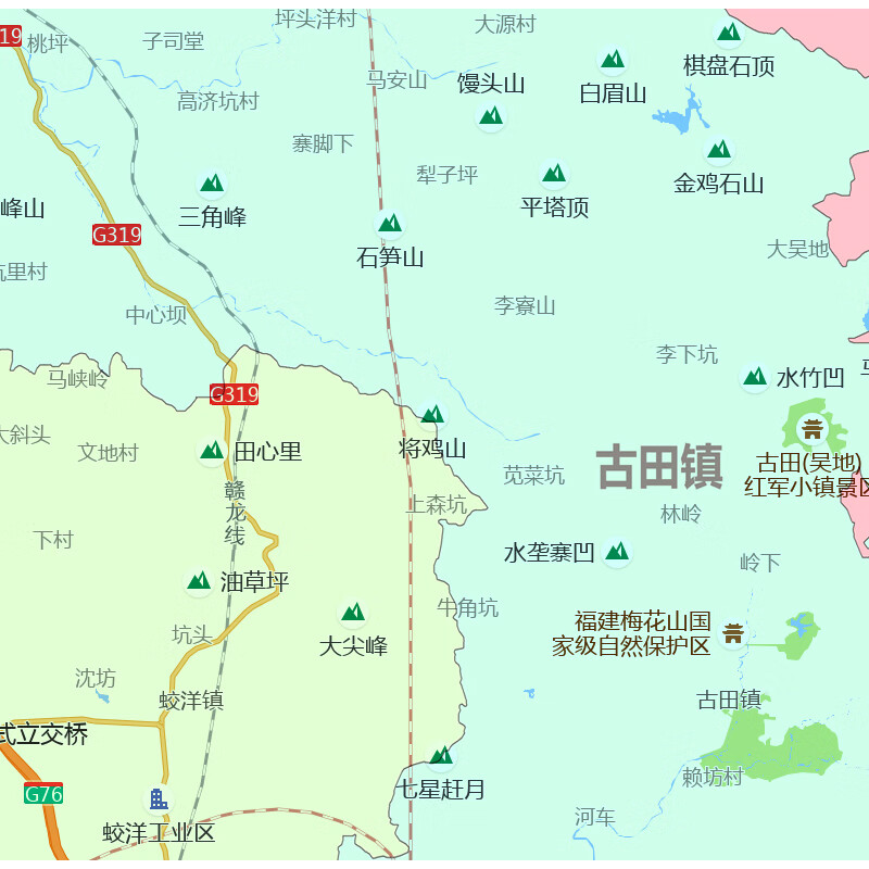 上杭县地图1.1m贴图高清行政交通区域划分福建省龙岩市滨州市现货