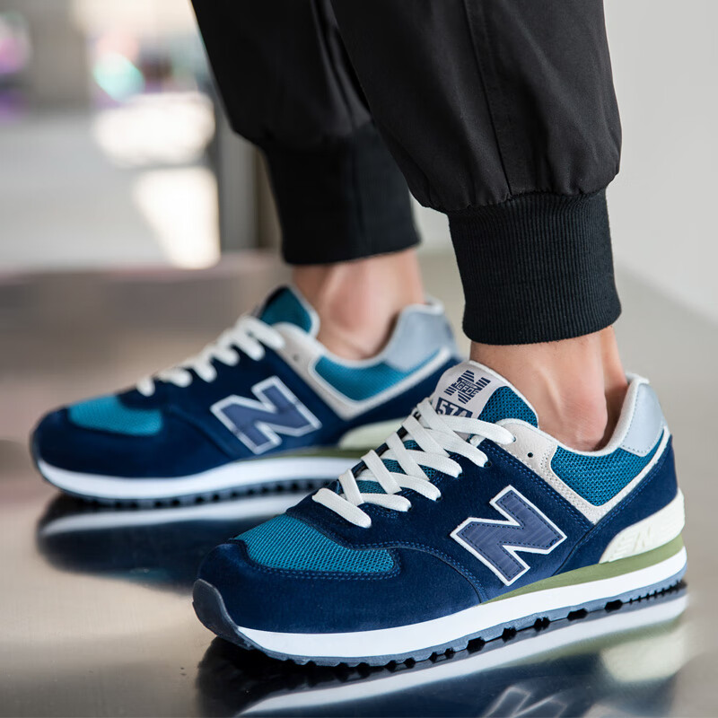 nb运动鞋男鞋老爹n字574休闲透气阿甘跑步鞋女 574海军蓝 【款】535