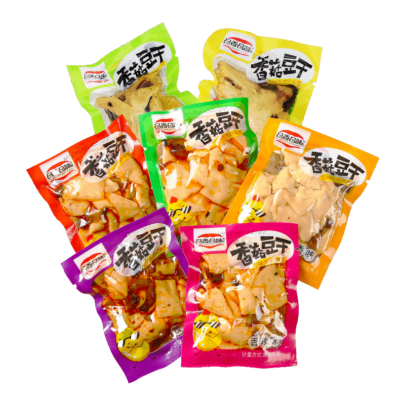 品香品味 香菇豆干小包裝豆干休閑零食麻辣豆干辣條豆腐干零食重慶特產(chǎn)1斤