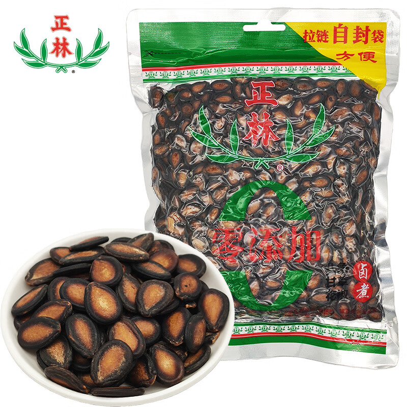 正林3A黑瓜子454g袋装0添加休闲食品特产坚果年货礼包炒货西瓜子 454g*1袋