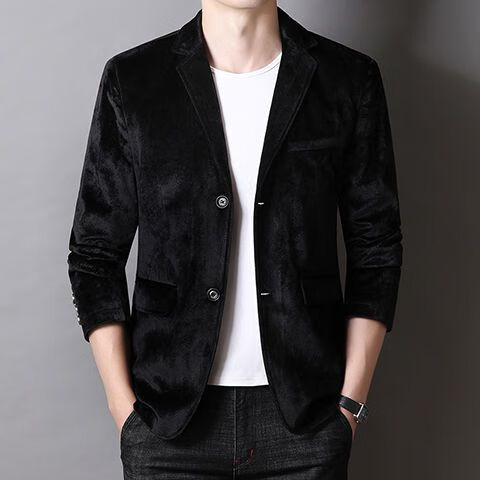 沁芍西服胖子大肚款中老年西服男大码胖子西装潮流休闲西服男春秋款大