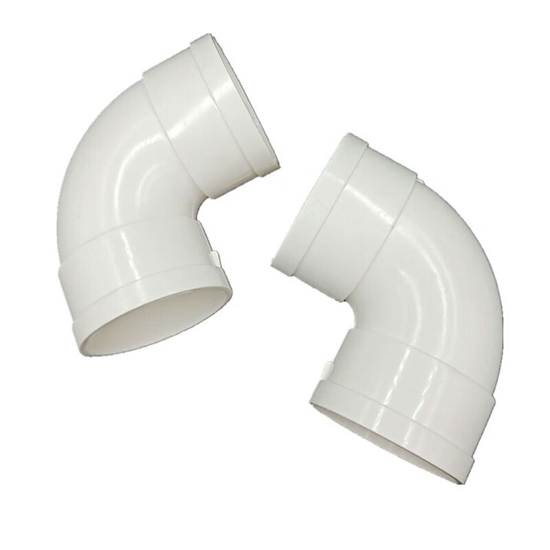 有豫 pvc水管配件 45°弯头90度接头带检查口直弯 dn75 45°弯头