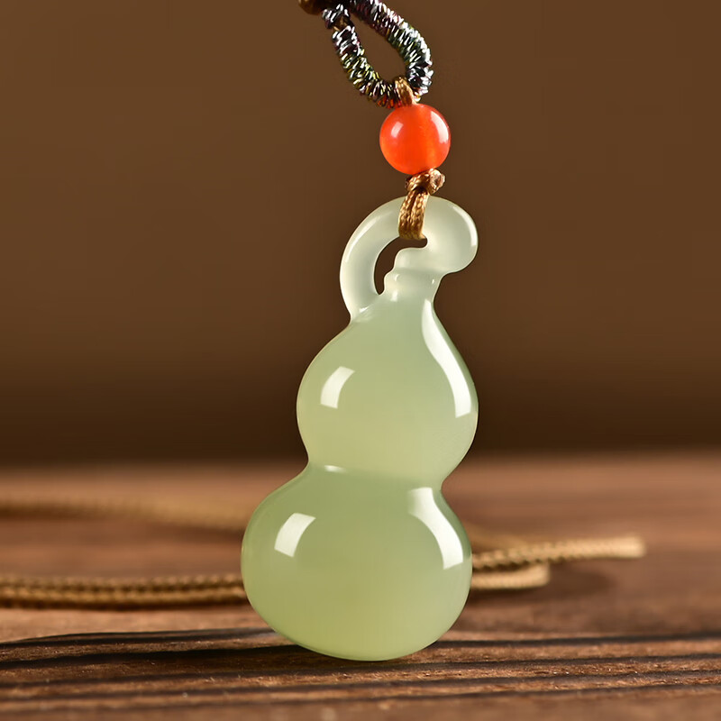 爵玉堂和田玉葫芦吊坠女项链小玉坠晴水立体福禄玉石挂件送女友礼物