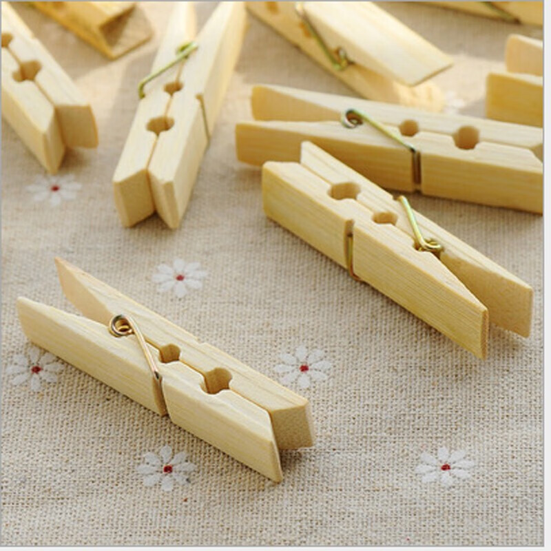爱维逸竹子木质晾衣夹子晒衣晾晒夹小夹子袋装木夹子竹制夹简约家用洗