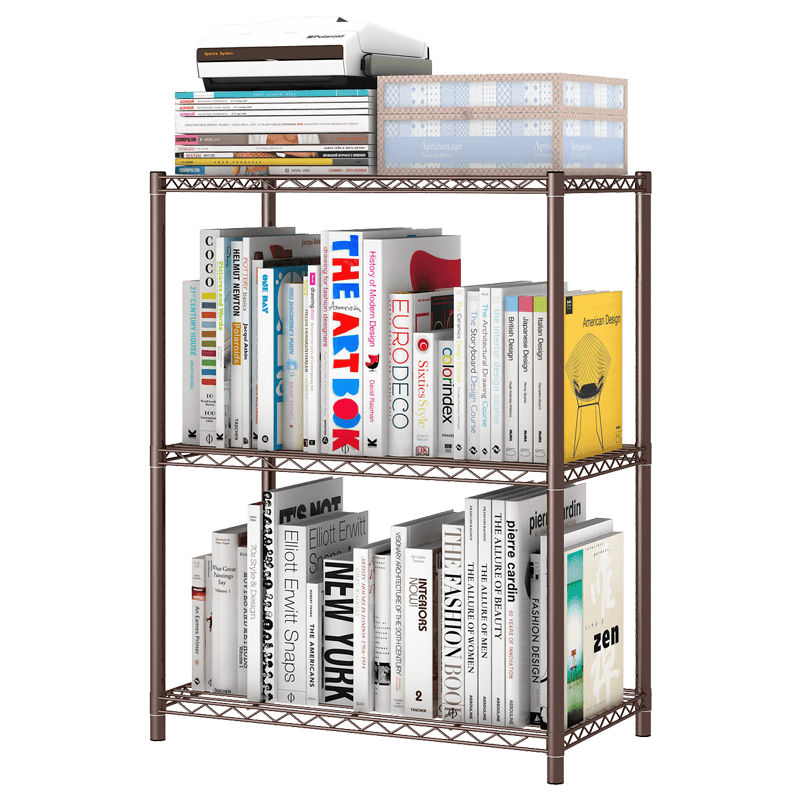 乐爱家 书架落地置物架客厅卧室简易小书架学生图书馆书本收纳架碳钢储物架子宿舍架子