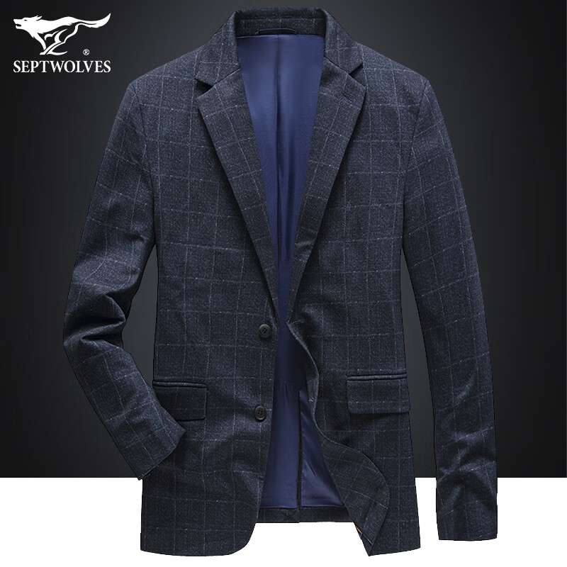 七匹狼(septwolves)男装狼族潮流外套秋季男士西装生活正装便西商务