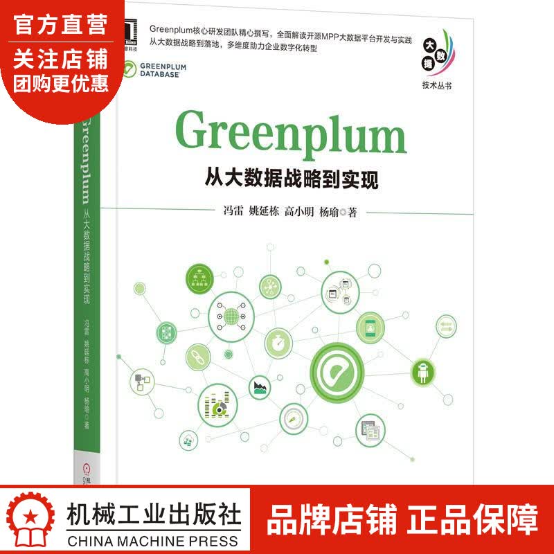 正版 Greenplum:从大数据战略到实现冯雷 姚延栋 高小明 杨瑜|8062188