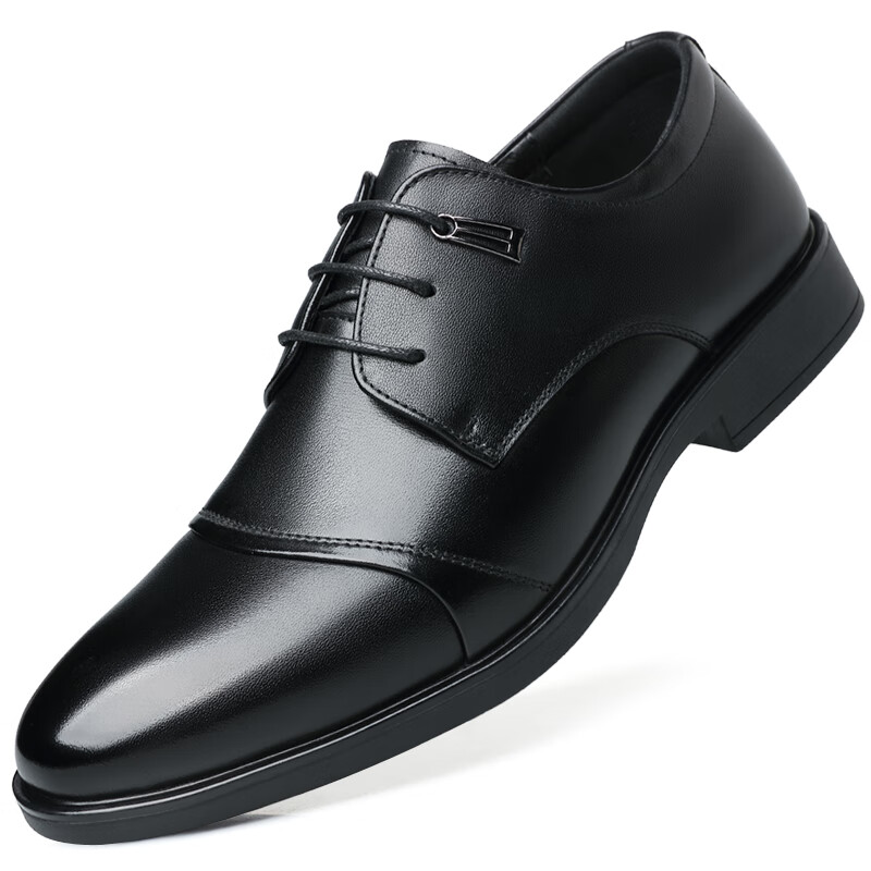 金猴(jinho)英伦牛皮商务正装休闲鞋男士低帮三接头系带皮鞋男 7108