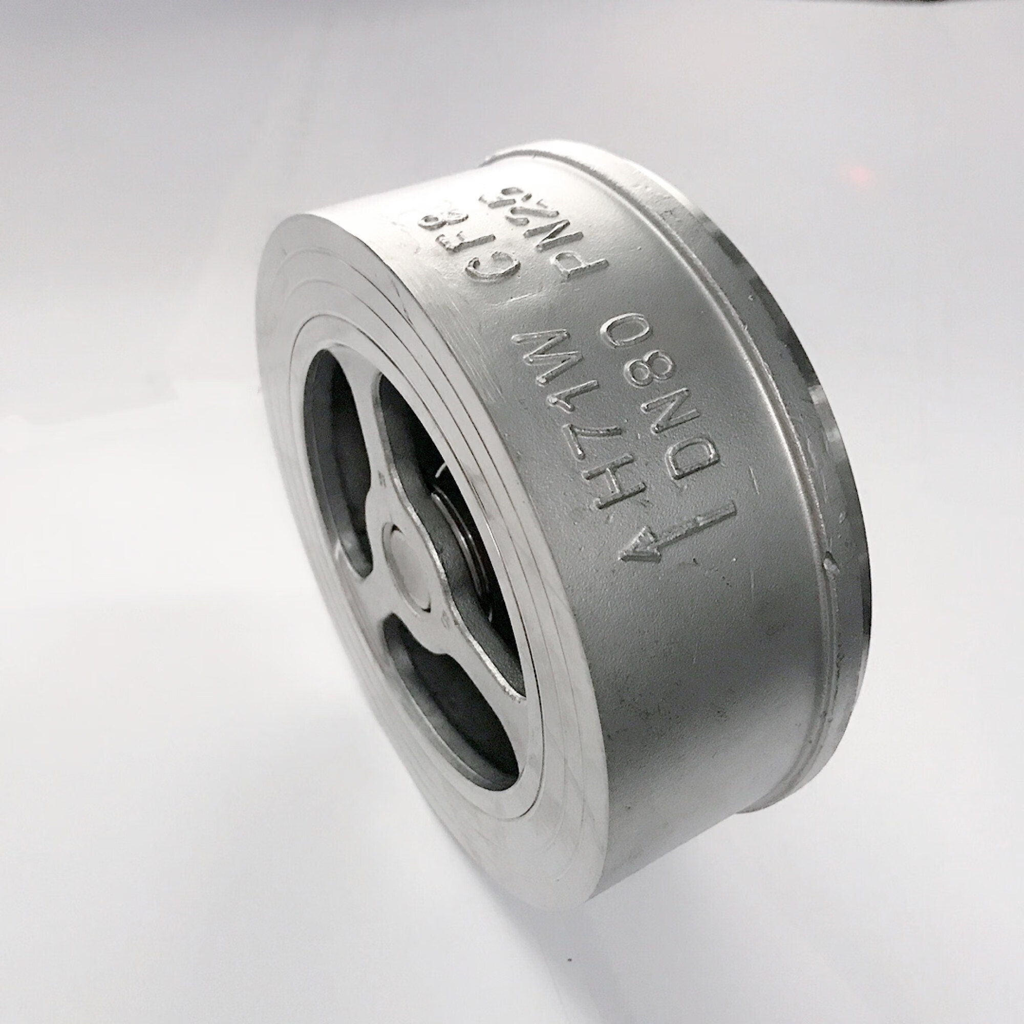 扑哩扑剌304316l不锈钢h71w-16p25p对夹式止回阀单向阀25-200消声