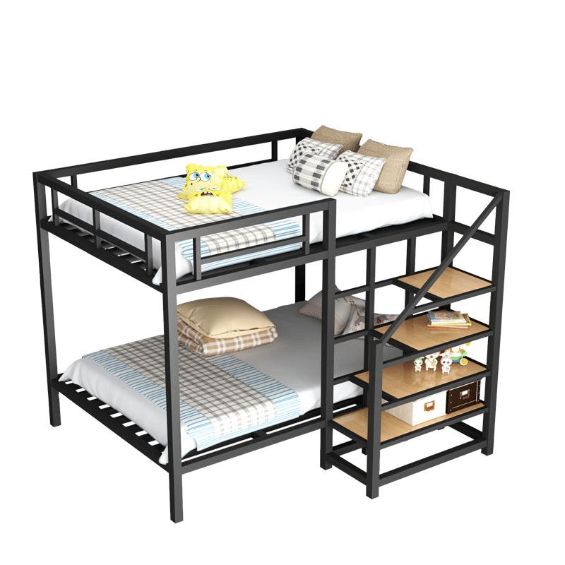 佲雎上下床铁架床高架床公寓小户型多功能双层家用省空间双人铁床架