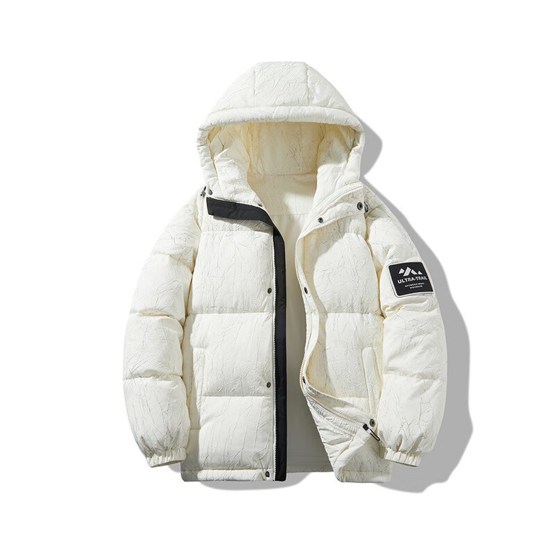 雪中飞新款情侣款短款立领保暖羽绒服时尚简约休闲舒适炫酷潮流 米色|8631 L 175/92A