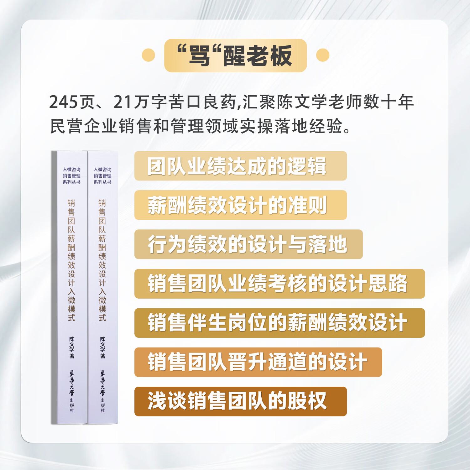 【官方正版】入微咨询 销售团队薪酬绩效设计 薪酬激励体系设计  企业管理经营 团队赋能