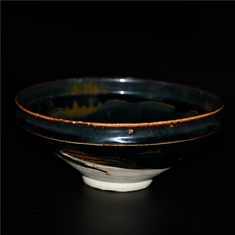 游此斋古玩工艺品艺术品收藏磁州窑瓷器黑釉碗摆件摆设