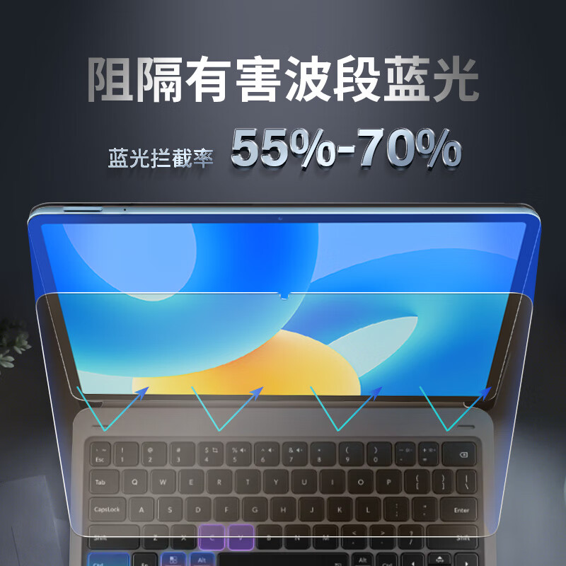 0度适用华为26新款平板MatepadPro13.2钢化膜MatepadAir稀土护眼高透高清抗蓝光防眩光磨砂玻璃膜 MatePadAir-11.5英寸 【稀土护眼|高清高透】