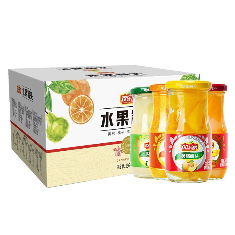 欢乐家混合水果罐头 多口味组合装（新老包装随机发货） [一次购]256g*12瓶