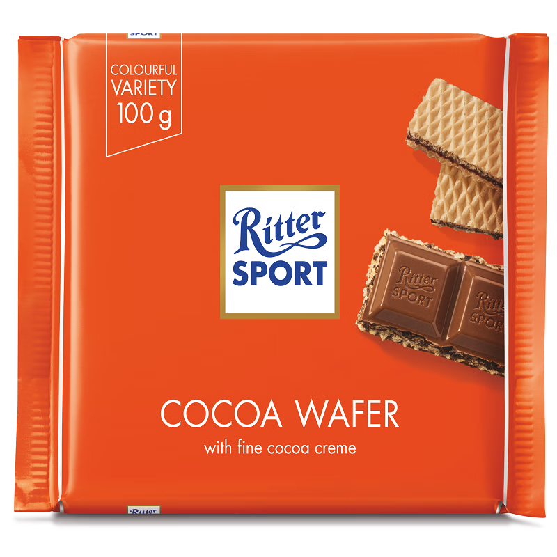 瑞特滋(ritter sport)德国进口黑巧克力 牛奶巧克力 果仁巧克力 办公