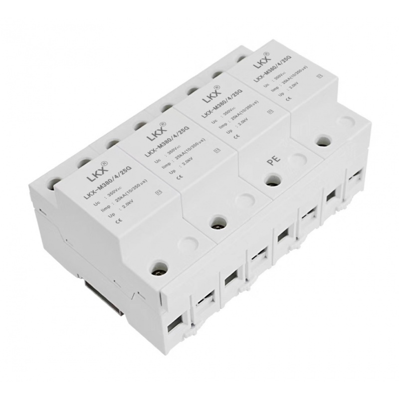 防浪涌保护器10/350 iimp三相电源防雷器避雷器380v lkx-m380 lkx