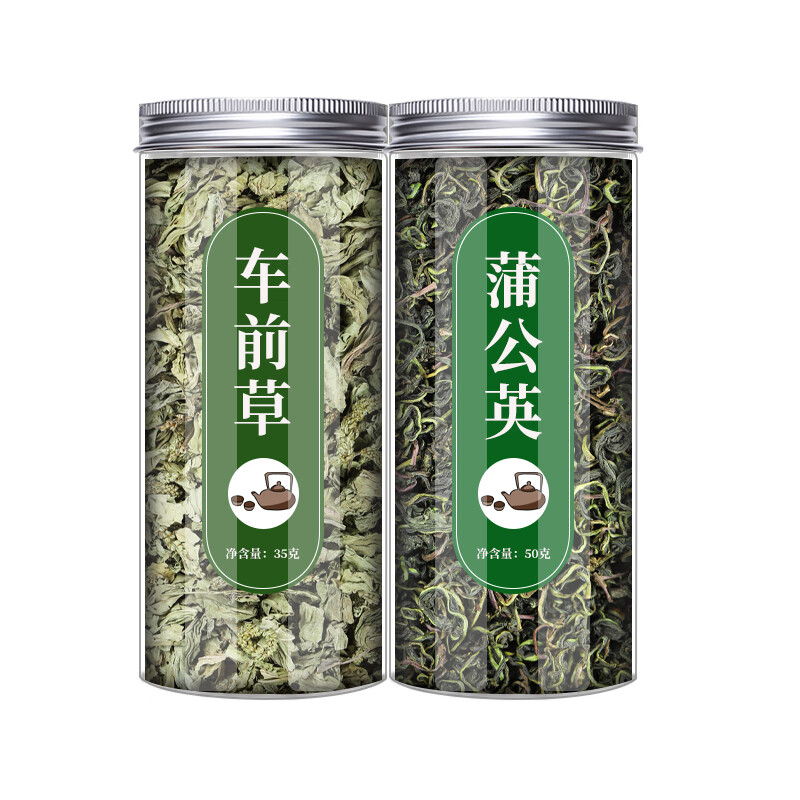 干花浦公英袋泡茶泡水湿气痛风 【标准装】车前草35g 蒲公英50g罐装
