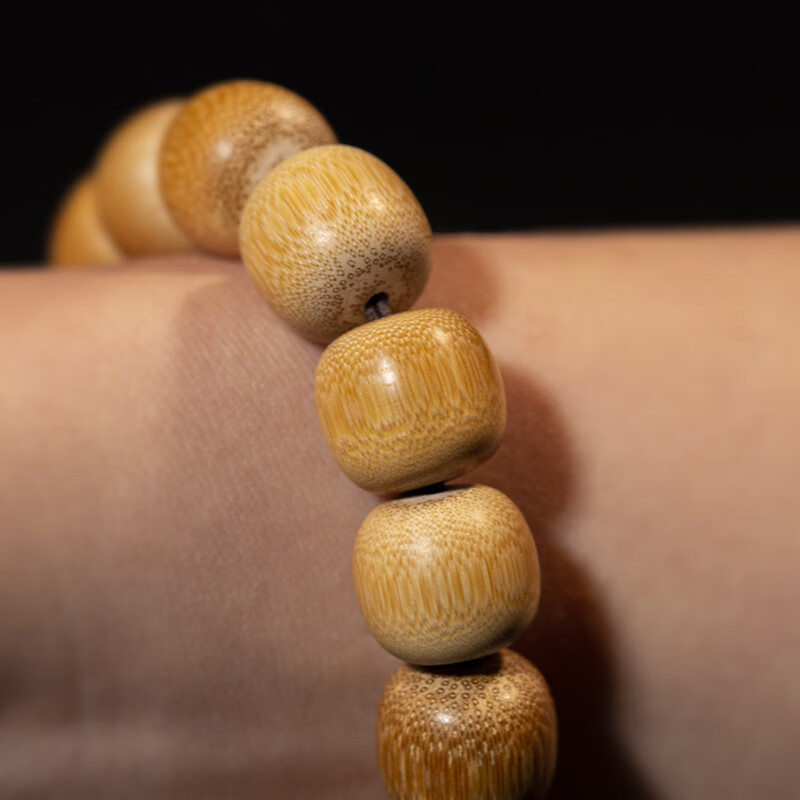 【京选品质】实心玉竹手串艺竹情实心高密度手串精磨雕刻原材料实心竹