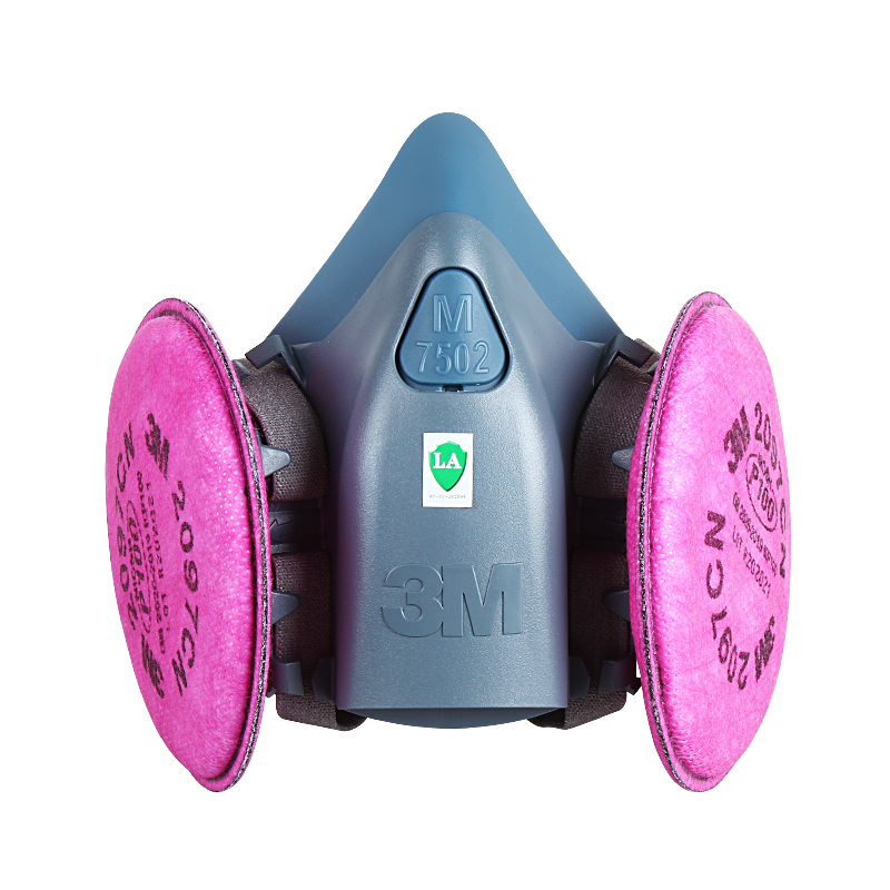 3m 7502配2097防毒面具口罩防粉尘石棉电焊烟金属烟有机蒸气异味工业