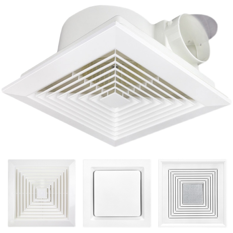 力排气扇卫生间静音换气扇集成吊顶排风扇管道风机吸顶式 6寸面板20x