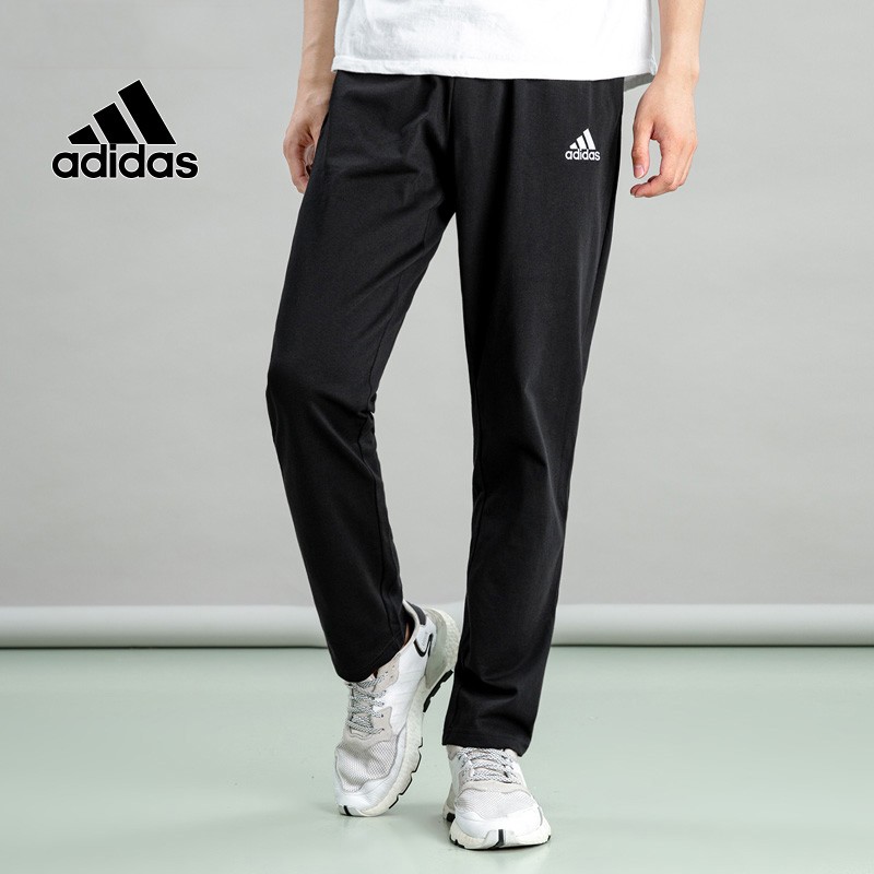 阿迪达斯 (adidas)裤子春季男 2024新款运动裤跑步宽松针织透气休闲裤