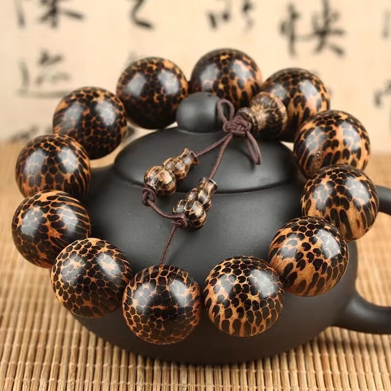 樱优蛇鳞木手串佛珠蛇纹木鱼子纹文玩工艺品花梨沉香阴沉木金丝檀手串