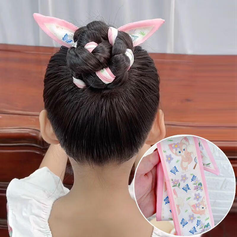 儿童网红丝巾发带女童绑发蝴蝶结飘带发饰丝带编发夏季小女孩韩国