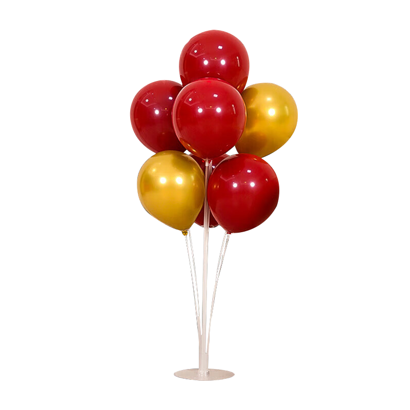 多美憶生日地飄氣球架子1對7球立柱生日道具落地裝飾引地飄場景布置