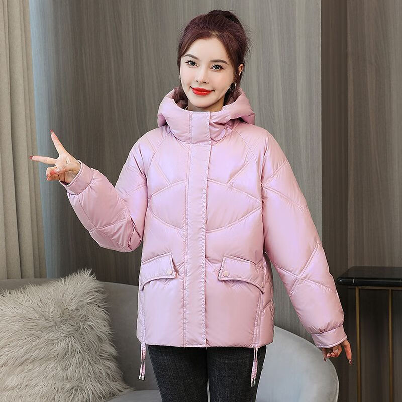 绅栩小棉袄女款新款2023冬小众时尚免洗亮短款学生ins棉袄女韩版棉服