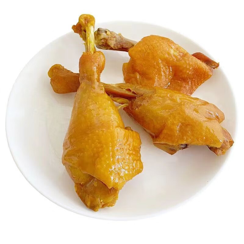 百吃不厌百吃不厌百吃不厌盐焗鸡腿鸡中翅卤味熟食零食肉类吃即食休闲