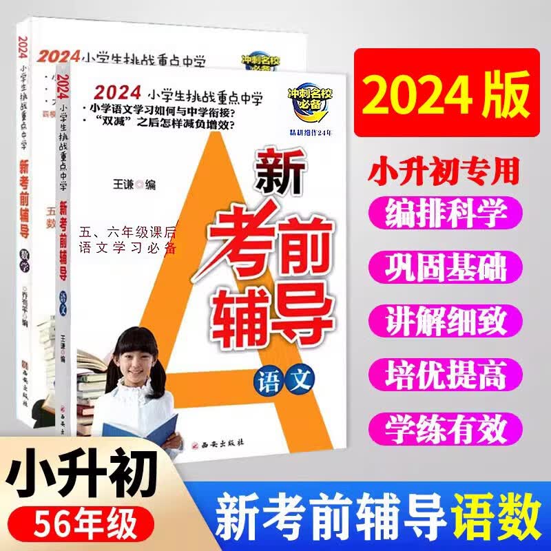 2024新版小升初考前辅导语文数学英语3本乔有平李丽云冲刺名校专项训练知识点总结押题复习 小学语文知识点大集结总复习整合集训 数学英语知识点手册 2/本 语文+数学