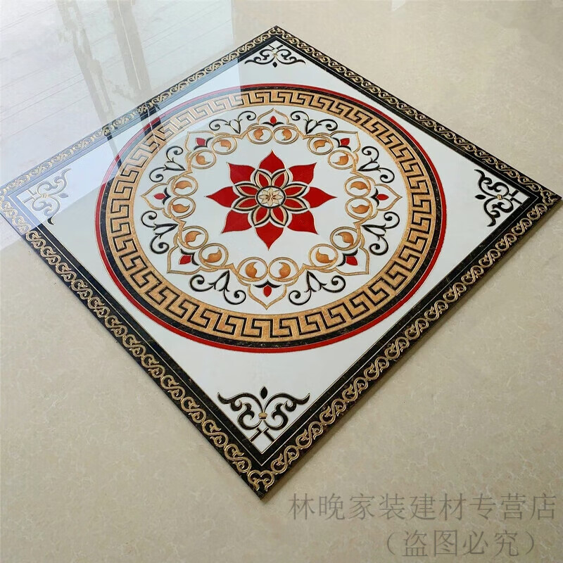 客厅拼花瓷砖800x800 餐厅过道拼图地砖入户玄关地毯花造型地花砖
