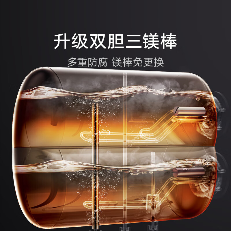 云米(VIOMI)热水器60升扁桶AI家用智能热水器3200W三管速热超薄双胆水质一级能效Super 2 pro 储水式电热水器