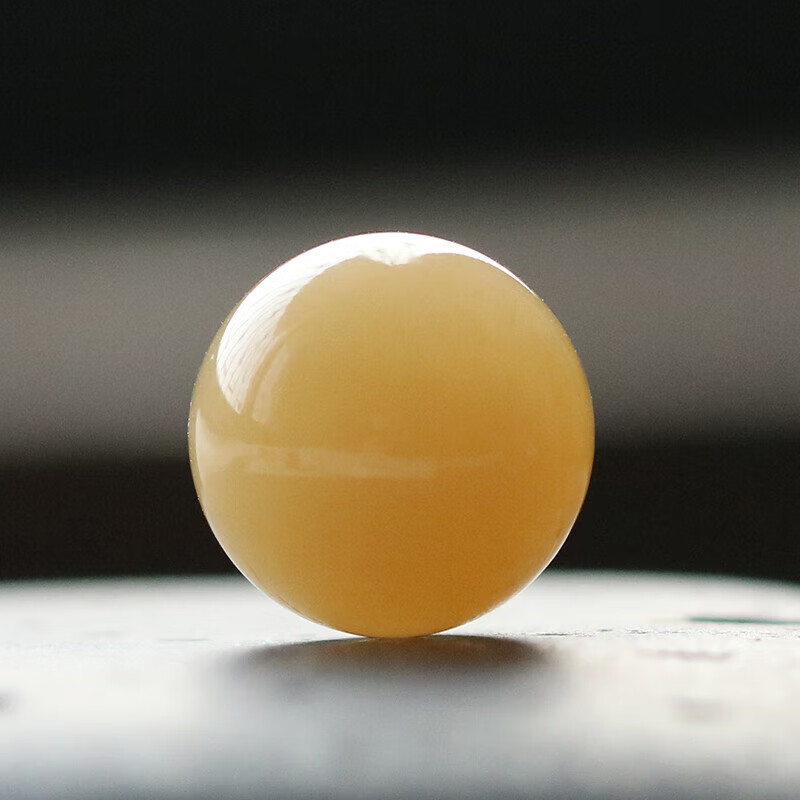 丝敏焦糖色和田玉散珠且末糖玉珠子文玩玉石圆珠糖料手串单珠配珠 浅