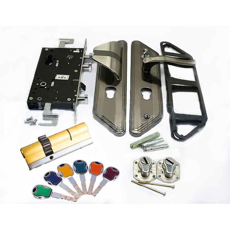 盼盼防盗门锁芯整套老式盼盼门锁小帅把手锁体c级锁芯11齿轮防盗门