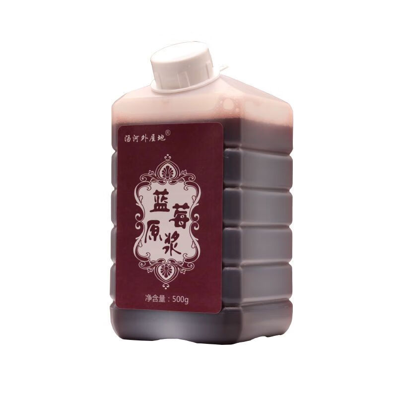 Derenruyu蓝莓原浆蓝莓汁蓝莓果汁冷压榨果汁500g果蔬汁饮料 1瓶(500g/瓶)