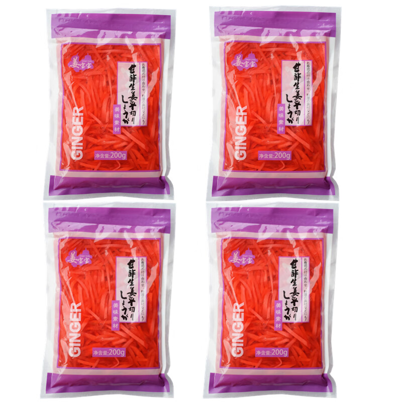 特产优联日本料理红姜丝200g袋千切姜丝炒面章鱼烧佐餐牛肉饭配菜日式