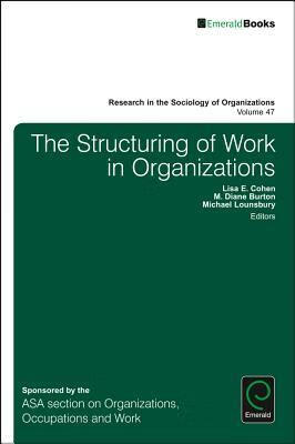 预订 the structuring of work in organizations