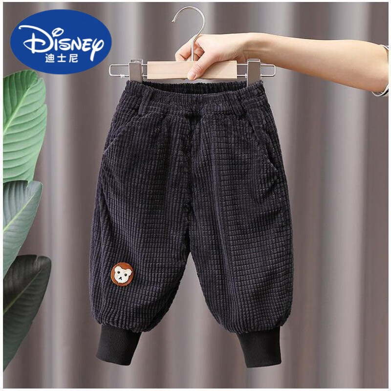 迪士尼(disney)儿童棉裤加厚外穿冬季三层夹棉长裤特厚男童一条过冬