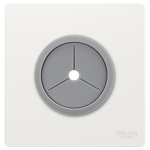 德力西（DELIXI）開關(guān)插座 免噴涂 奶油風(fēng)大板 墻壁電源開關(guān) 825漢玉白穿線孔面板