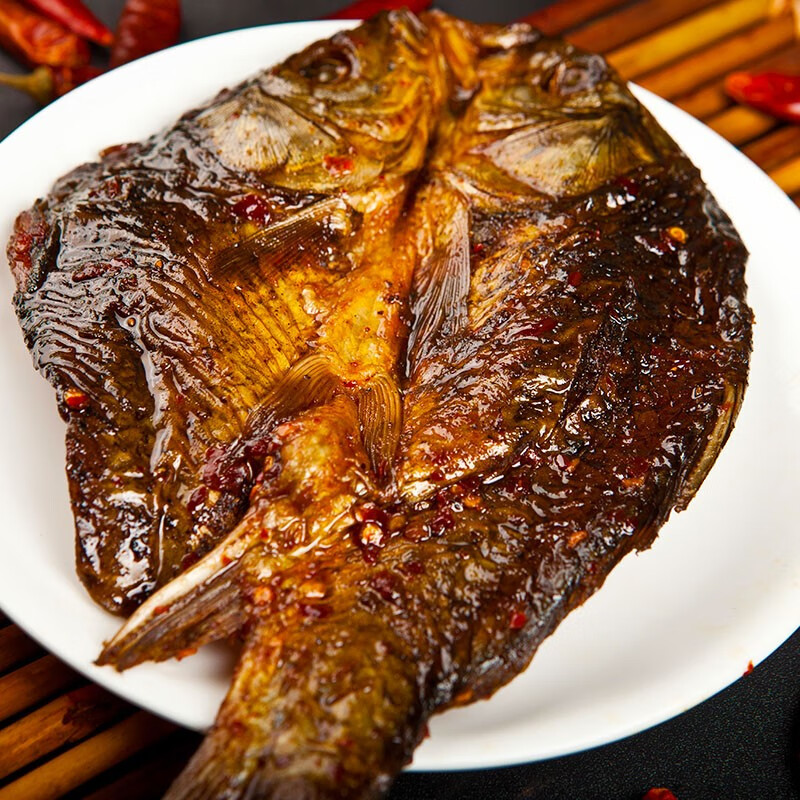 盼溪酱板鱼湖南特产手撕鲫鱼 香辣变态辣酱辣鱼整条118克 香辣味