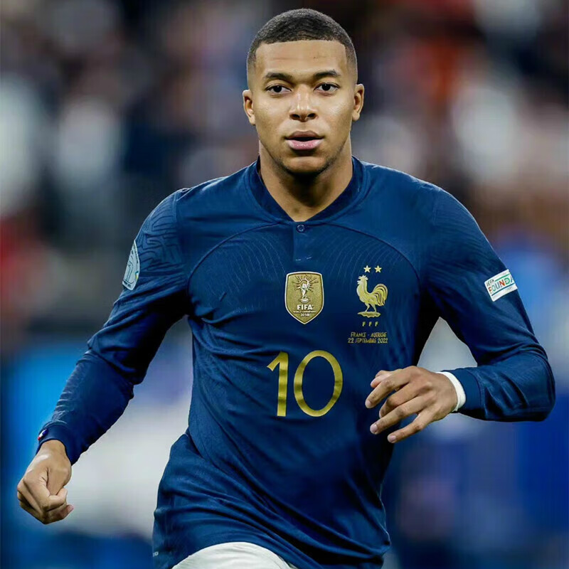 傲禧2022卡塔尔世界杯法国队主场球衣10号姆巴佩足球服球员版男 主场