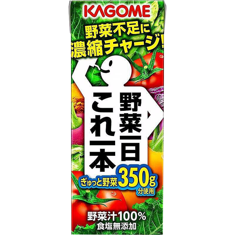 可果美综合野菜果蔬汁番茄汁野菜生活 日本进口果蔬汁饮料 【综合果蔬汁】 200mL*12盒