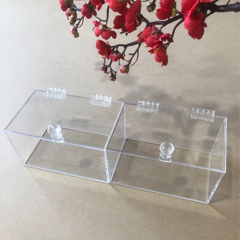 適之定制透明亞克力防塵防護(hù)罩保護(hù)罩有機(jī)玻璃化妝品展示收納盒子帶鎖 透明帶蓋不帶鎖 30*30*30