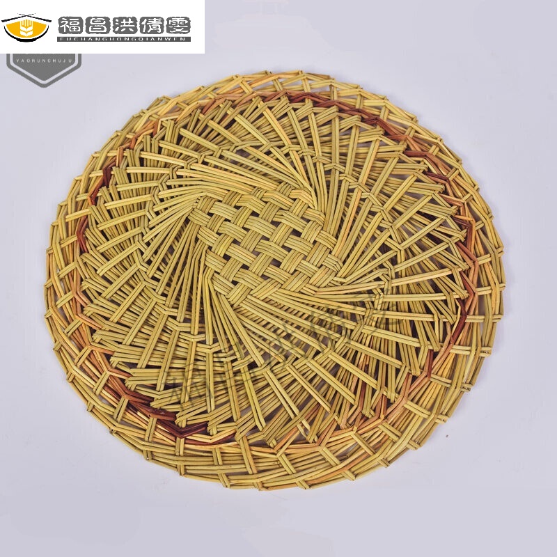 蒸笼草垫子 竹制蒸笼草垫笼屉空心草手工编织垫蒸布包子馒头饺子 直径