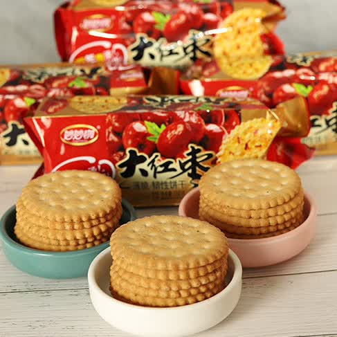 恒愎大红枣薄脆红枣味湖北特产老牌子怀旧早餐薄饼128 大红枣10袋钜