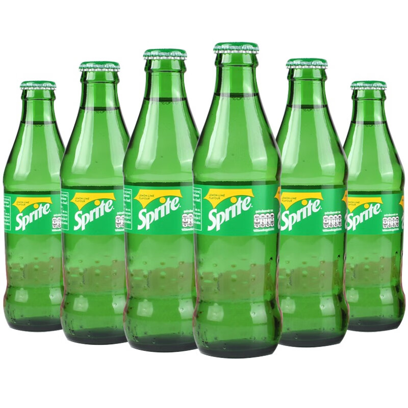 可口可乐泰国进口Coca－Cola限量款收藏版玻璃瓶可乐/雪碧碳酸饮料250ml 泰国青柠檬味雪碧250ml*6瓶
